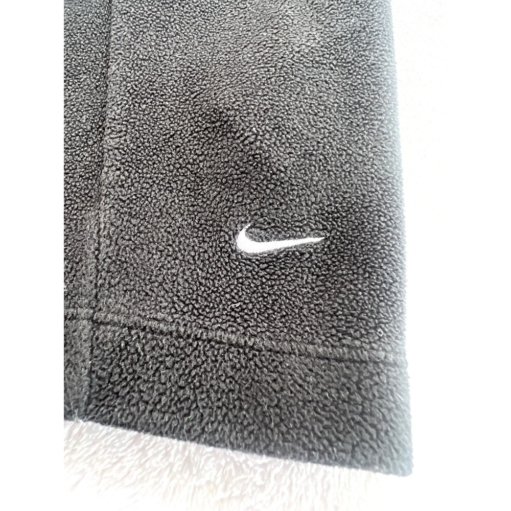 Nike‎ Pullover Womens M Vintage y2k Fleece Sweatshirt Black Pocket Therma Fit - Picture 5 of 12